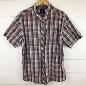 Prana XL Snap Button Front Shirt Short Sleeve